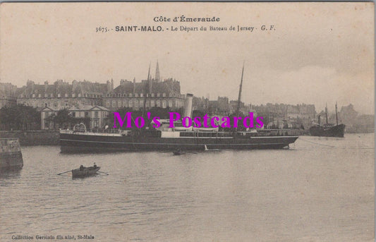 Shipping Postcard - Saint Malo, Le Depart Du Bateau De Jersey HM127