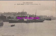 Load image into Gallery viewer, Shipping Postcard - Saint Malo, Le Depart Du Bateau De Jersey HM127
