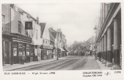 London Postcard - Hillingdon, Old Uxbridge High Street c1905 - XT7