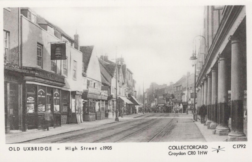 London Postcard - Hillingdon, Old Uxbridge High Street c1905 - XT7