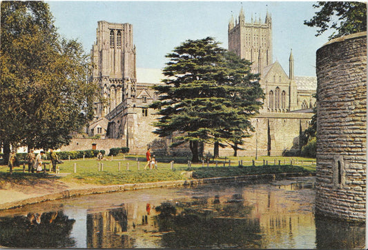 Somerset Postcard - Bishop's Palace Moat, Wells   AB812