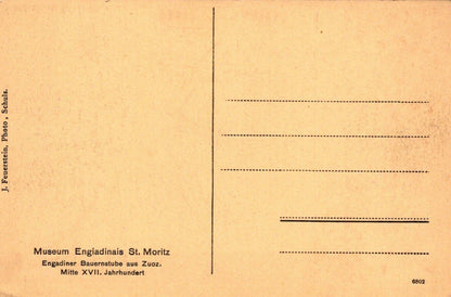 Switzerland Postcard - Museum Engiadinais St Moritz - Engadiner...   RS22869