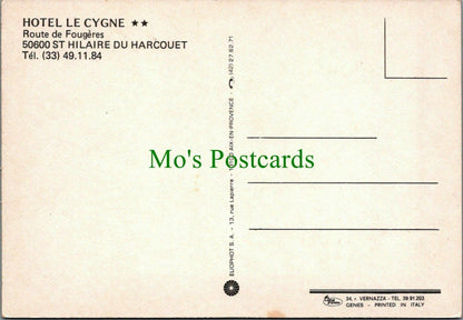 France Postcard - Hotel Le Cygne - St Hilaire Du Harcouet   RR10744