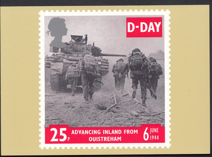 Royal Mail Stamp Postcard - D-Day 6 June 1944,  Advancing Inland  WC180