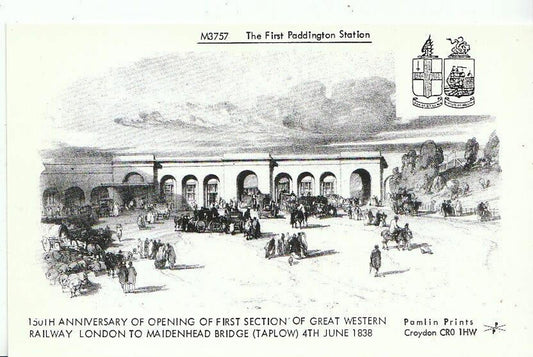 Transport Postcard - The First Paddington Station - Great Western Railway U790