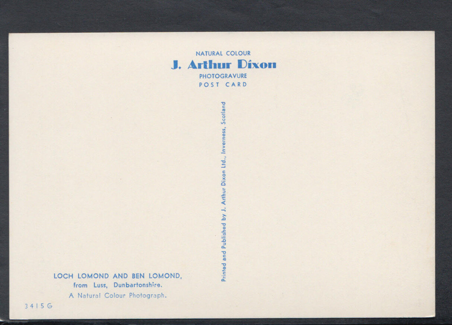 Scotland Postcard - Loch Lomond & Ben Lomond From Luss  RR4796