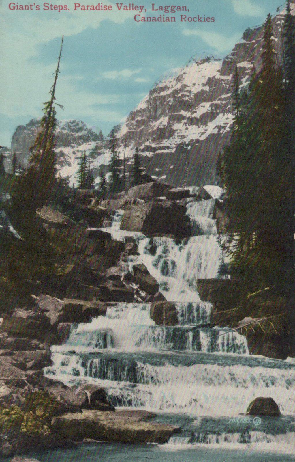 Canada Postcard - Giant's Steps, Paradise Valley, Laggan, Canadian Rockies XT56