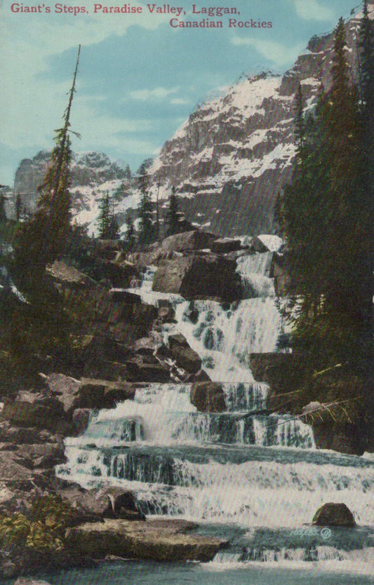 Canada Postcard - Giant's Steps, Paradise Valley, Laggan, Canadian Rockies XT56