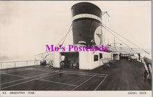 Load image into Gallery viewer, Shipping Postcard - Blue Star Super Cargo Passenger Liner Argentina Star  HM123
