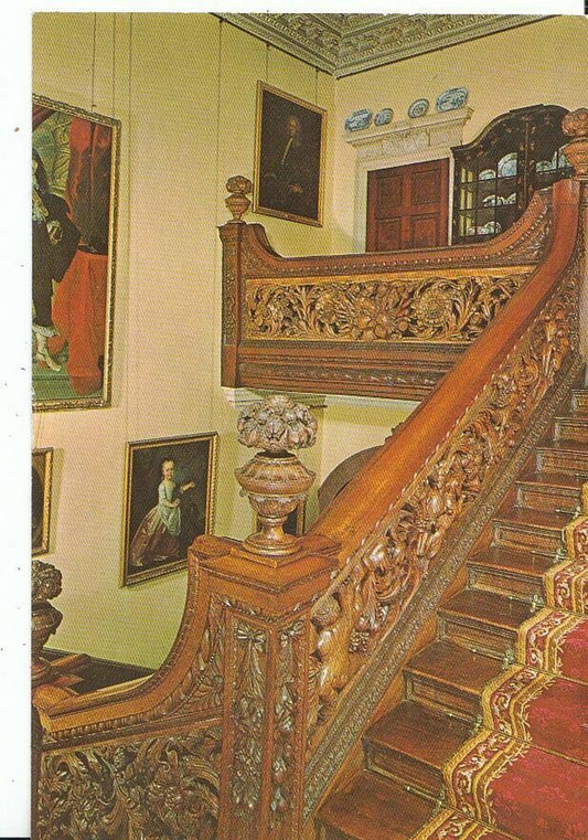 Somerset Postcard - Main Staircase, Dunster Castle   AB731