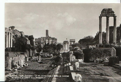 Italy Postcard - Roma, Foro Romano, La Via Sacra Con I Templi di Castore AB521