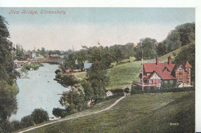 Shropshire Postcard: River Severn Shrewsbury, Boat House Quarry Park  9960A