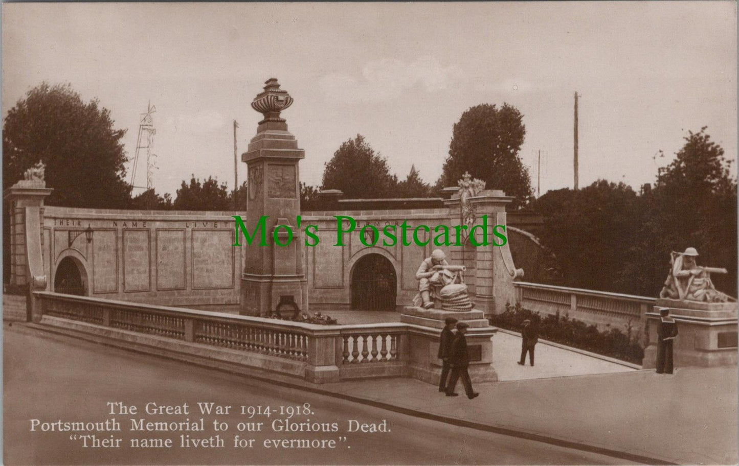Hampshire Postcard - Portsmouth, The Great War 1914-1918 Memorial RS29663