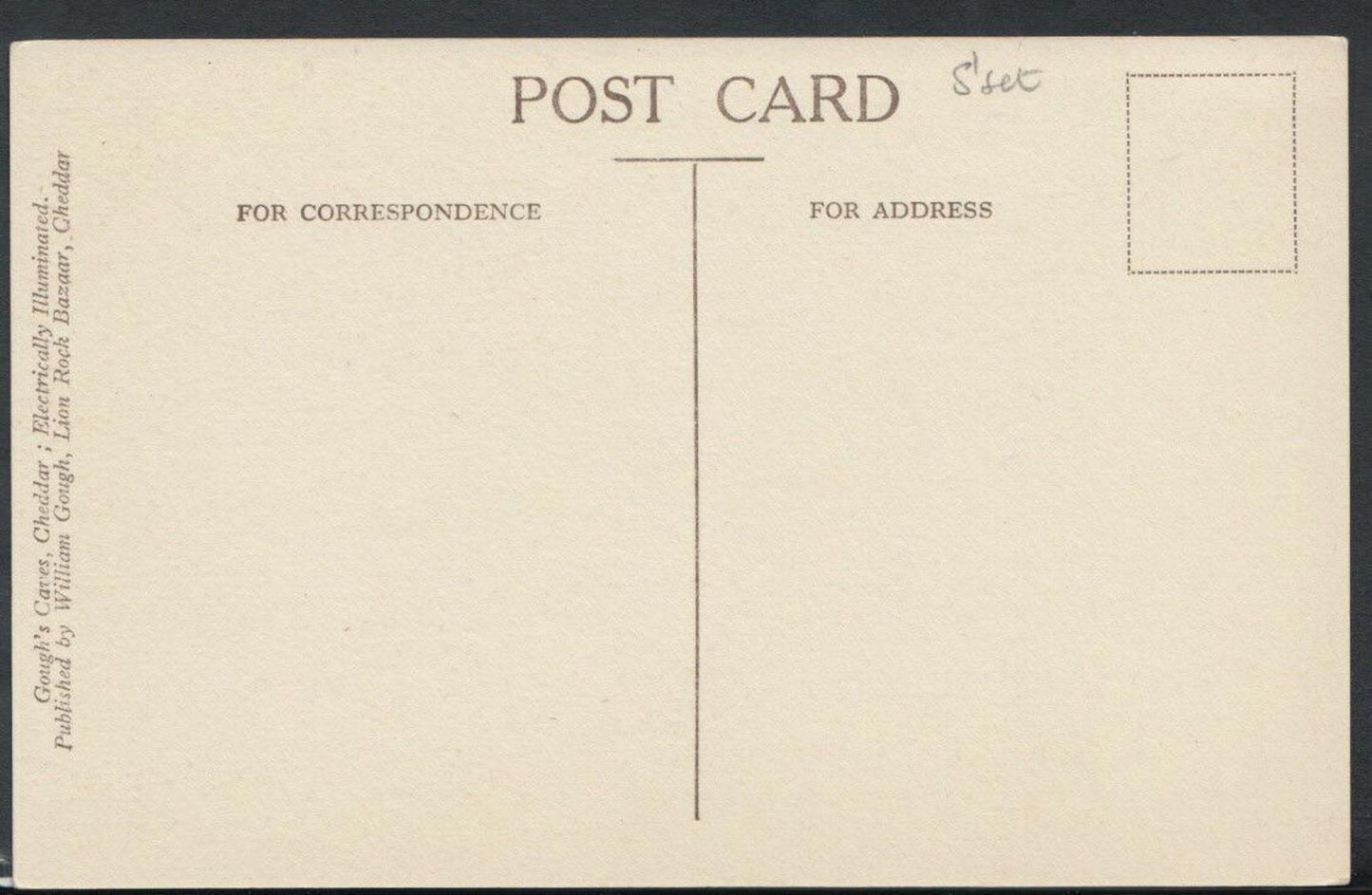 Somerset Postcard - Gough's Caves, Cheddar     RS9128