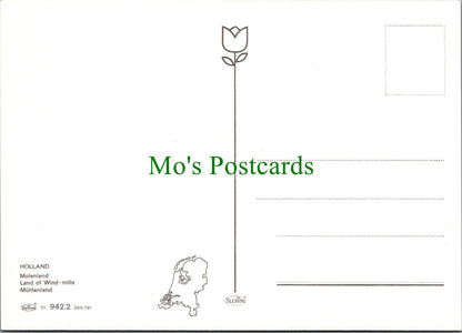 Netherlands Postcard - Windmills - Molenland, Land of Wind-Mills  RR16047