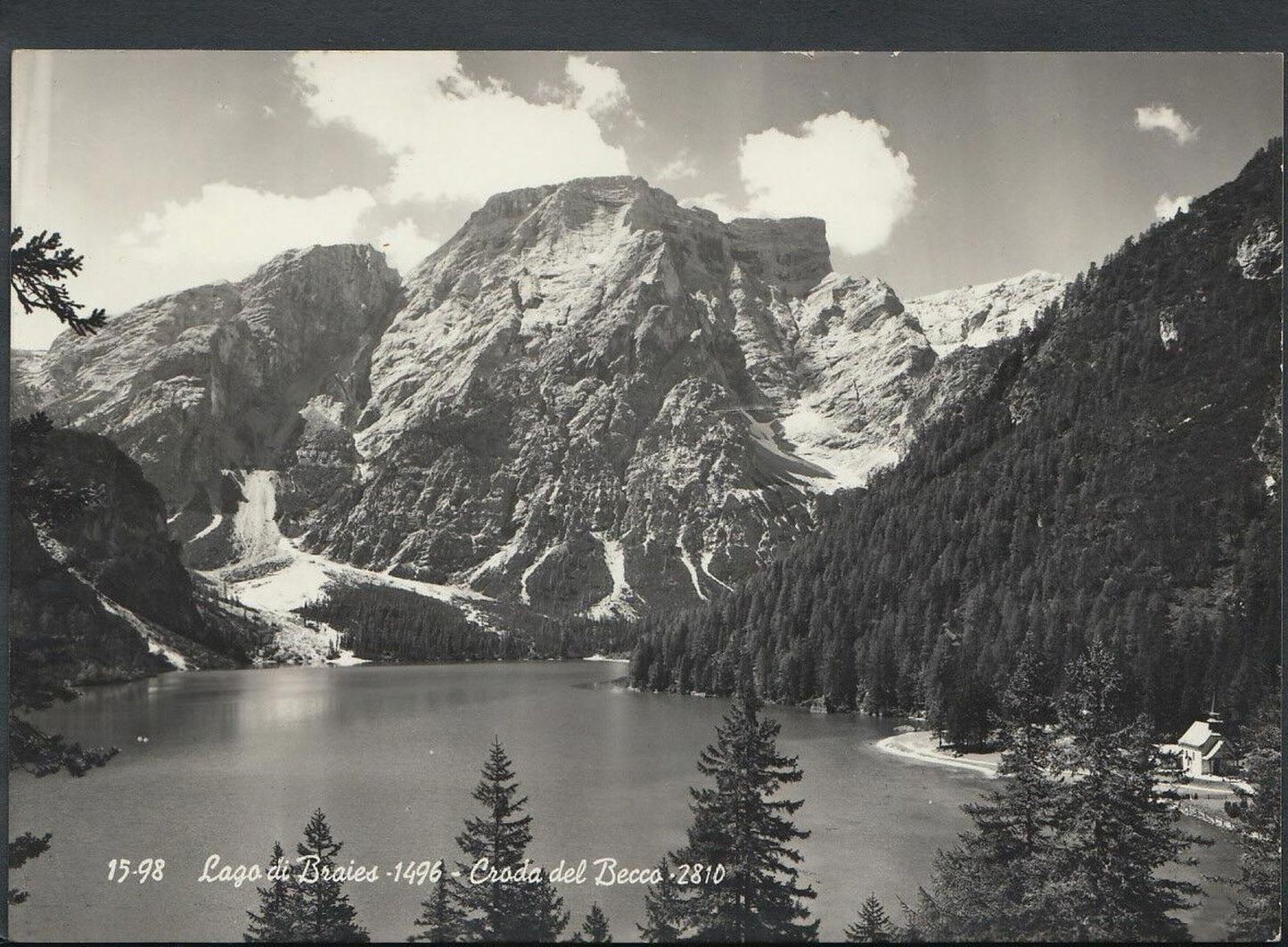 Italy Postcard - Pragsersee Gegen Seekofel - Lago Di Braies    RR1920