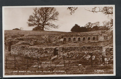 Northumberland Postcard - The Roman Wall, Bath House, Cilurnum    RS12869