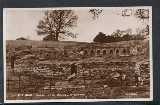 Northumberland Postcard - The Roman Wall, Bath House, Cilurnum    RS12869