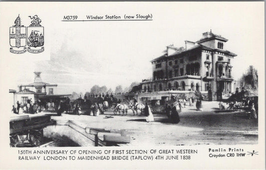 Berkshire Postcard - Windsor Train Station, Now Slough (Repro) SW17982