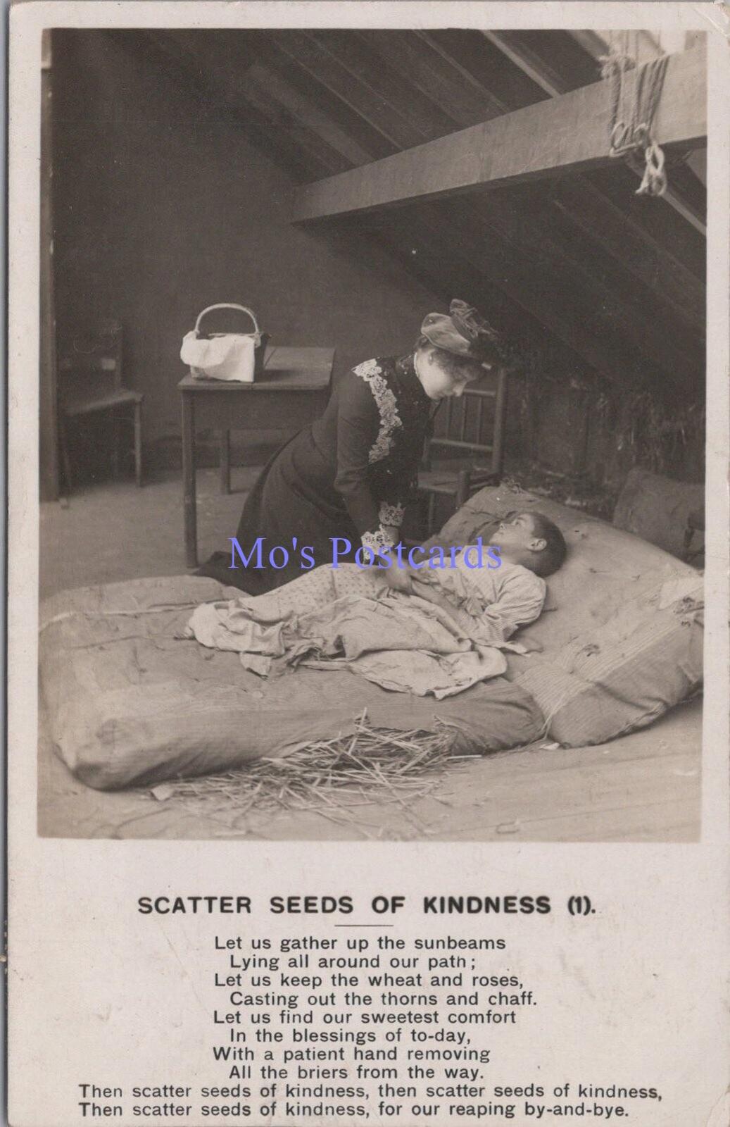 Bamforth Song Card Postcard - Child in Bed, Scatter Seeds of Kindness   DC2323