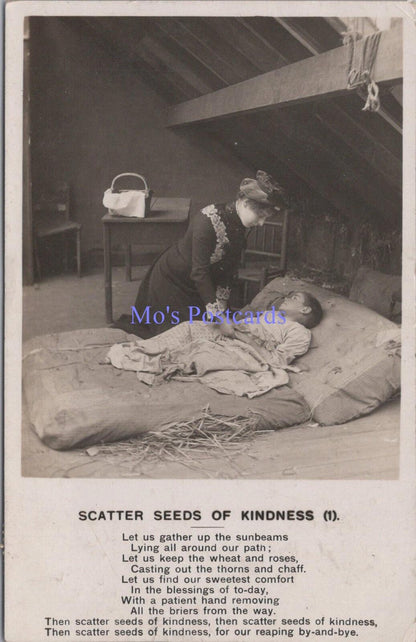 Bamforth Song Card Postcard - Child in Bed, Scatter Seeds of Kindness   DC2323