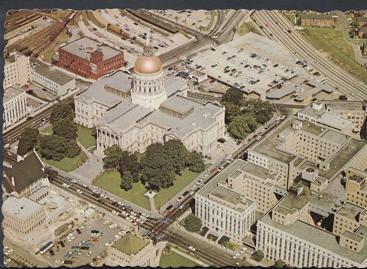 America Postcard: Bird's Eye View of Georgia's State Capitol RR2141