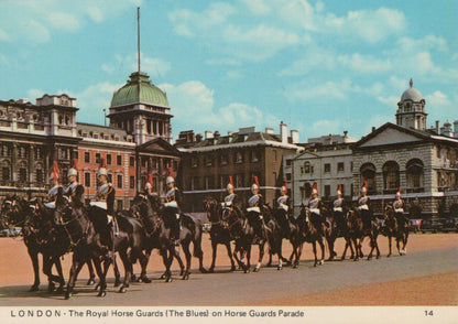 Military Postcard - The Royal Horse Guards on Horse Guards Parade, London RRR517