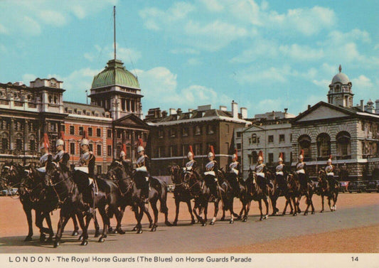 Military Postcard - The Royal Horse Guards on Horse Guards Parade, London RRR517