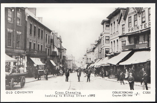 Warwickshire Postcard - Coventry, Cross Cheaping c.1892 - D348