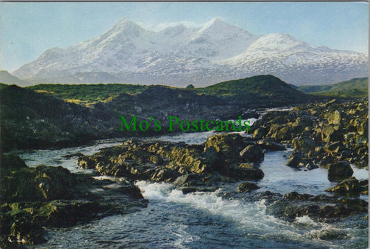 Scotland Postcard - Isle of Skye, Snowclad Cuillins From Sligachan RRR1341