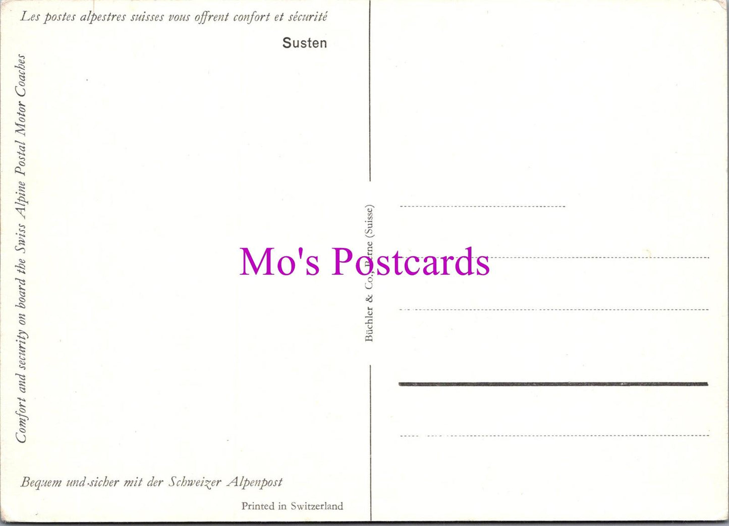 Switzerland Postcard - Swiss Alpine Postal Motor Coaches  RR20526
