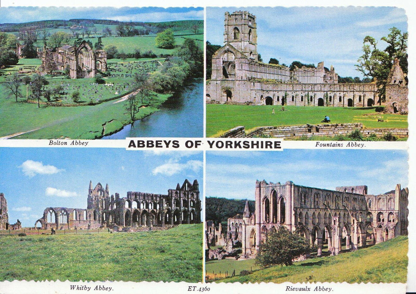 Yorkshire Postcard - Abbeys of Yorkshire   SM324