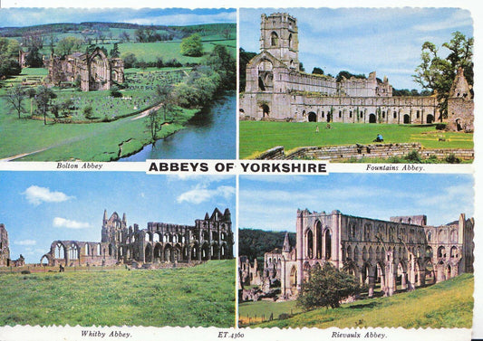 Yorkshire Postcard - Abbeys of Yorkshire   SM324