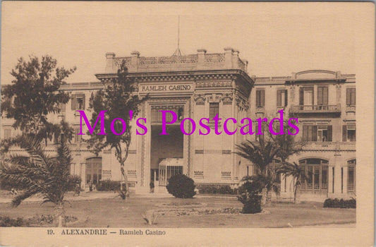 Egypt Postcard - Alexandrie, Ramleh Casino  HM367