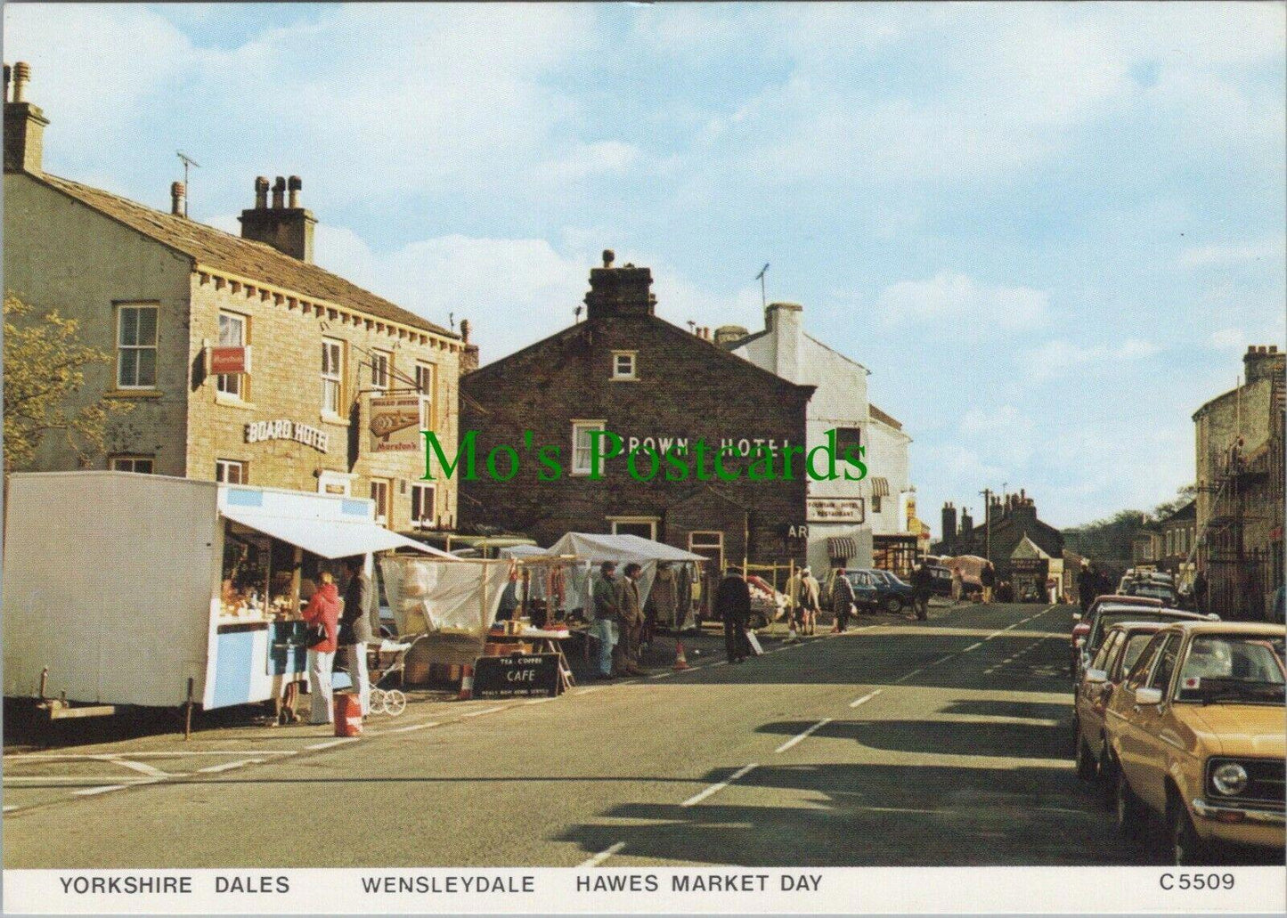 Yorkshire Postcard - Yorkshire Dales, Wensleydale, Hawes Market Day   RR13999