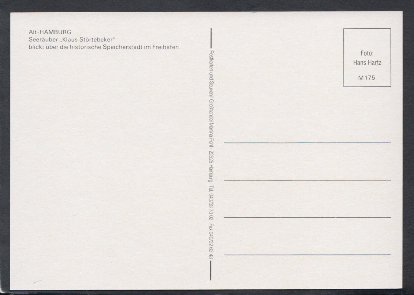 Germany Postcard - Hamburg - Seerauber,, Klaus Stortebeker"   RR5722