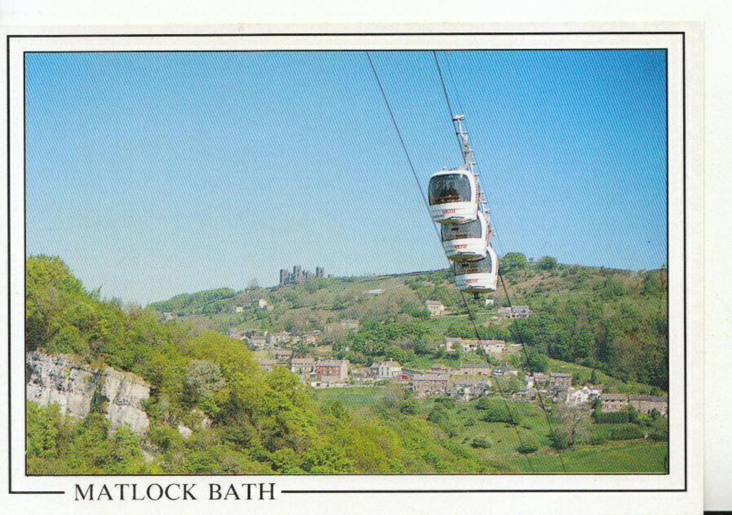 Derbyshire Postcard - Cable Cars and Riber Castle, Matlock Bath  20771A
