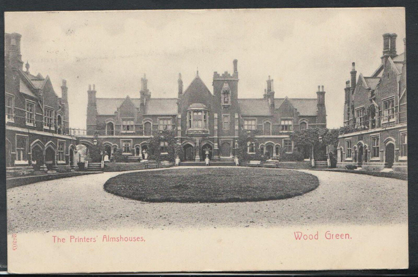 London Postcard - The Printers' Almshouses, Wood Green     RS9999