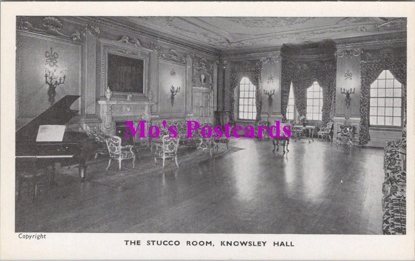 Lancashire Postcard - Knowsley Hall, The Stucco Room HM175