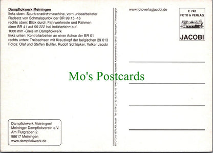 Germany Postcard: Dampflokwerk Meiningen Steam Locomotive Works 1970s RR15872