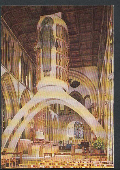 Wales Postcard - Concrete Arch and Organ Case, Llandaff Cathedral   RR2219