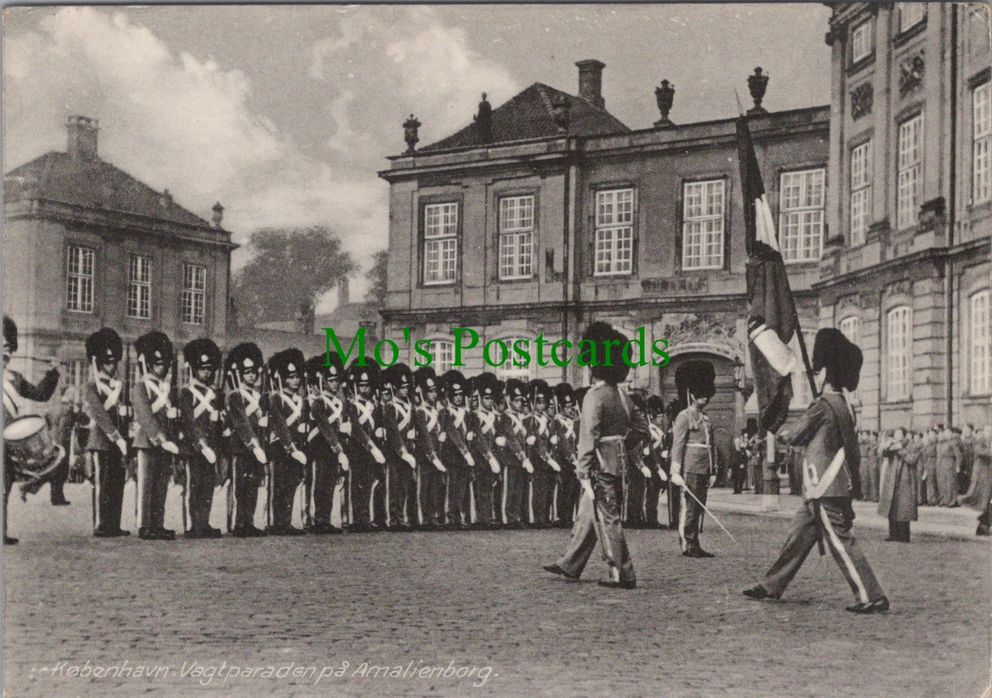 Old Danish Royal Guard Amalienborg Palace Denmark Soldiers Postcard View RR19102