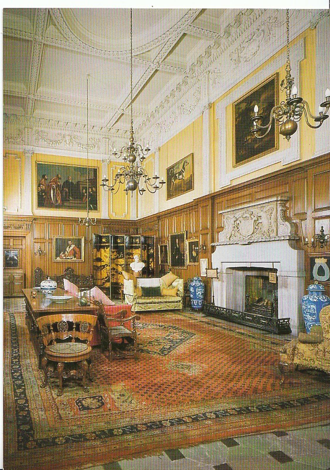 Cheshire Postcard - The Great Hall,Dunham Massey Hall, Altrincham,  AB832