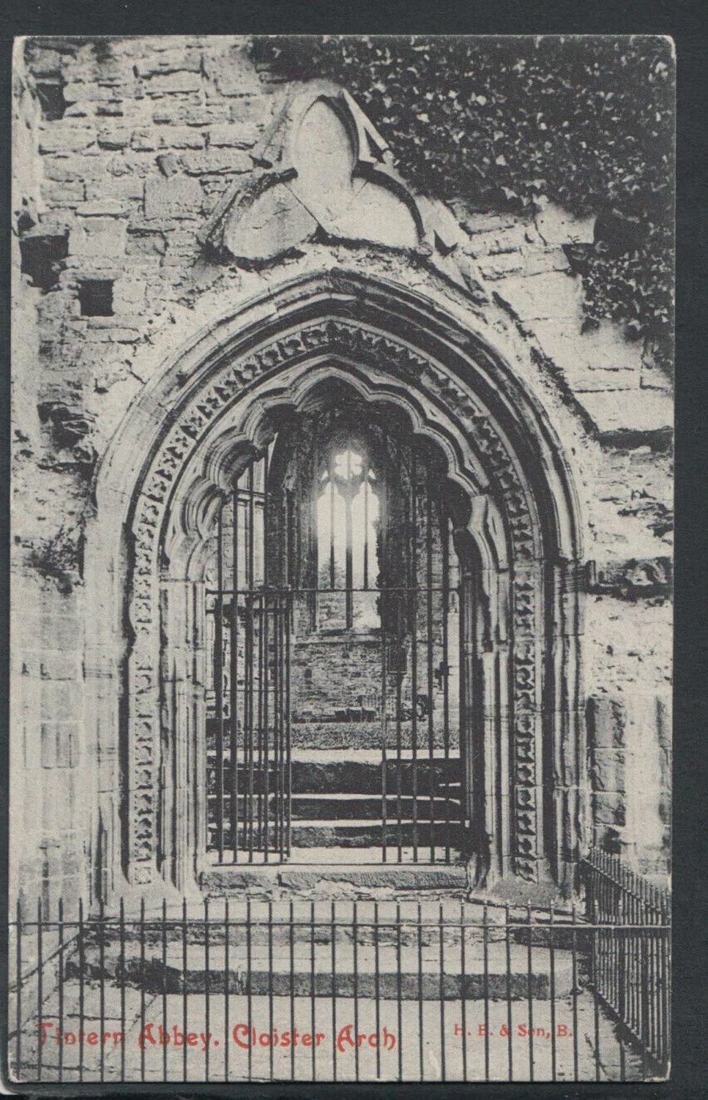 Wales Postcard - Tintern Abbey, Cloister Arch  RS15911