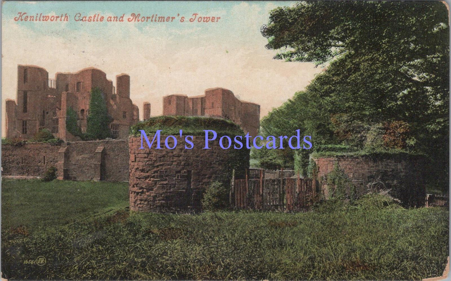Warwickshire Postcard - Kenilworth Castle and Mortimer's Tower  DC2018