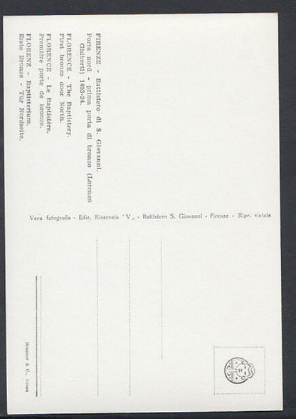 Italy Postcard - Firenze - Battistero Di S.Giovanni - Porta Nord   RR2233
