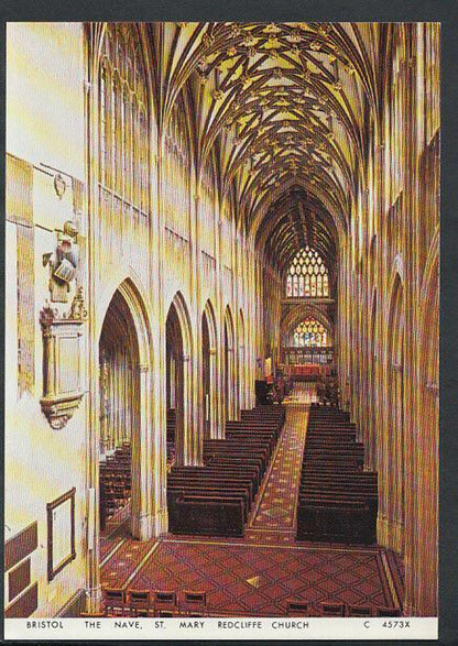 Bristol Postcard - The Nave, St Mary Redcliffe Church   RR2224