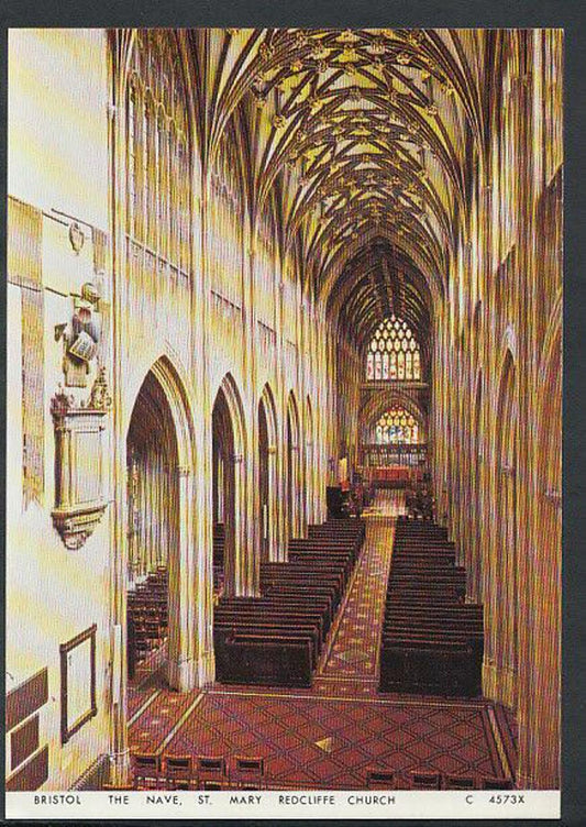 Bristol Postcard - The Nave, St Mary Redcliffe Church   RR2224