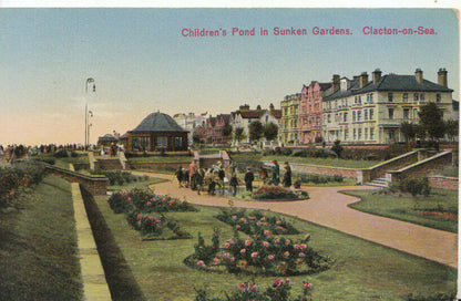 Essex Postcard - Children's Pond in Sunken Gardens, Clacton-on-Sea 13141A