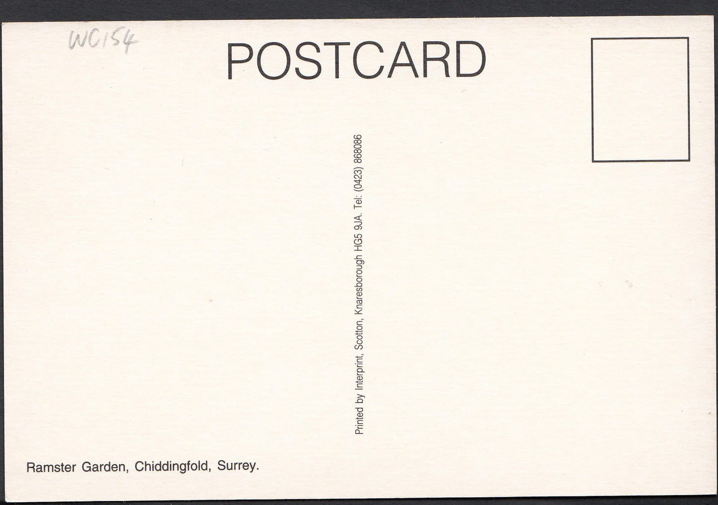 Surrey Postcard - Ramster Garden, Chiddingfold    WC154